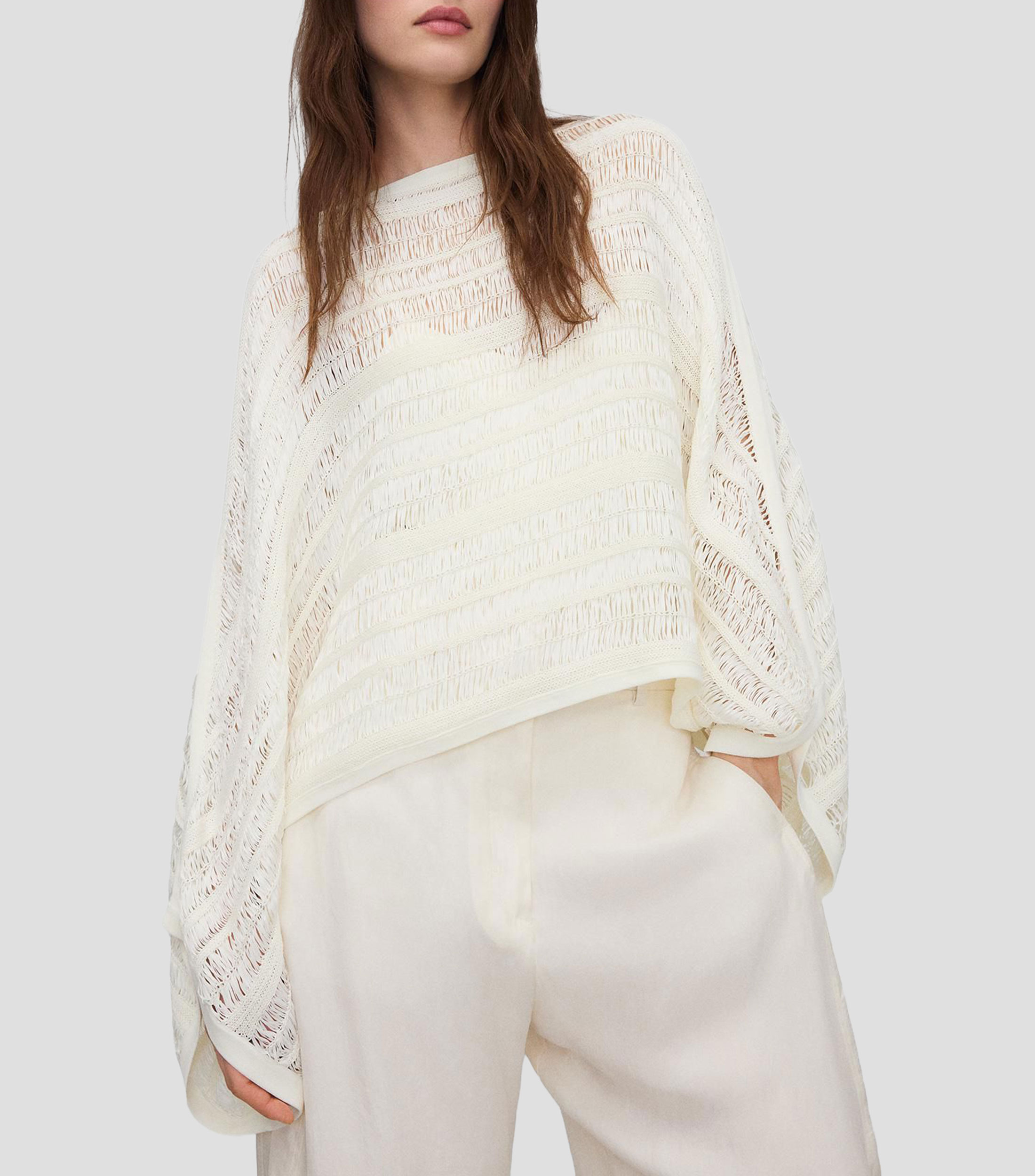 Blusa de diseño sólido manga larga Mujer